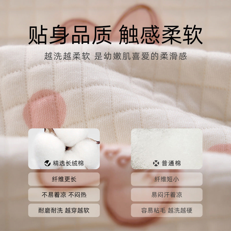 Babibele newborn clothes half back clothes pure cottonintimatesspring & fall single piece three-layer heattechtops baby monk clothes
