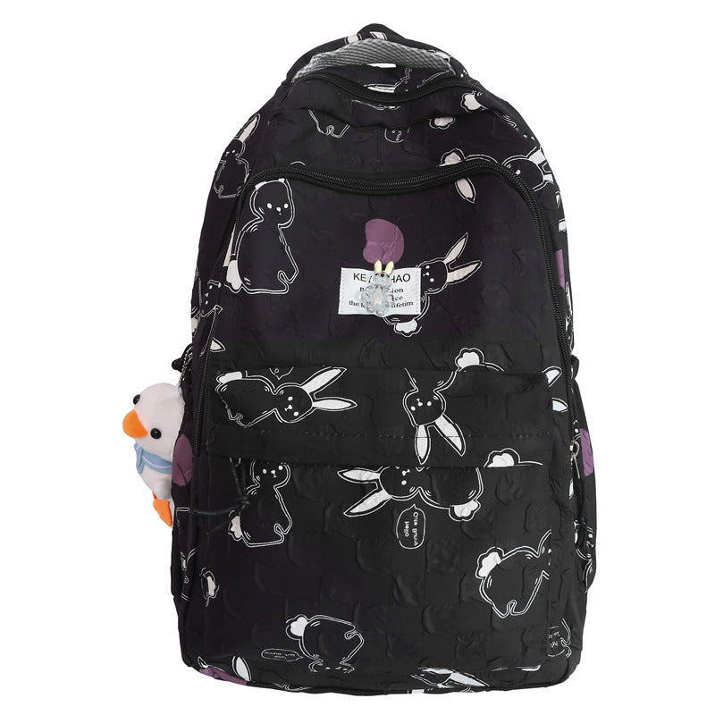 New schoolbag female middle school student girl backpack junior high school student cute cartoon primary school student large capacity backpack