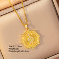 X8301-11 [titanium steel chain copper inlaid zirconium pendant]