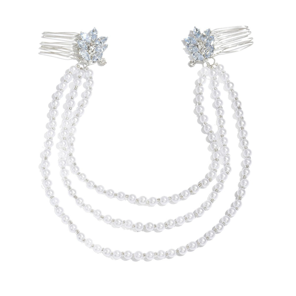 Wholesale hair clips: new european and american cross-border styles - pearl hair accessories, unique high-end jewelry, diamond-studded leaf hairpins, hair accessories for women