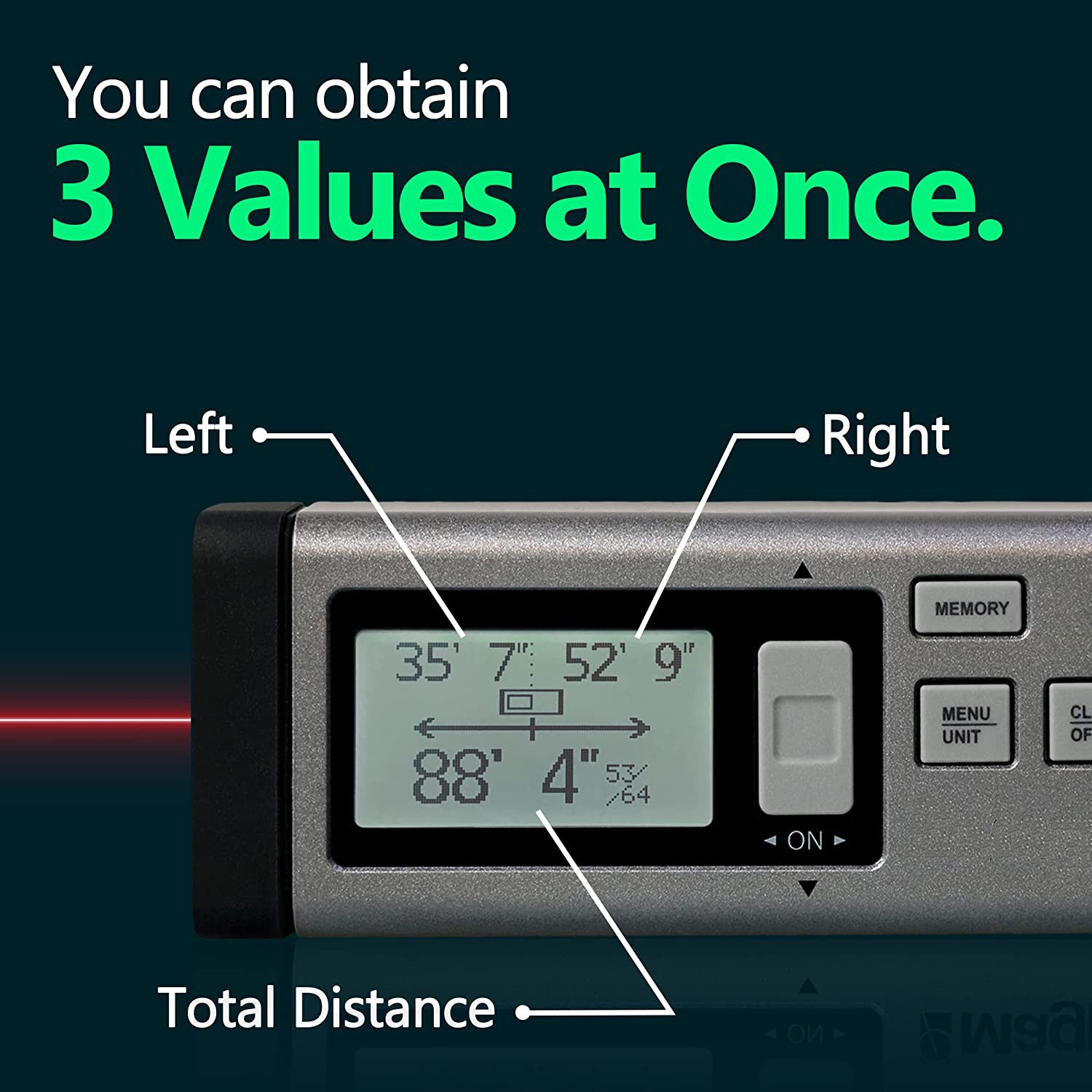 HUOTO digital inclinometer with laser electronic inclinometer box laser level slope detector with Bluetooth