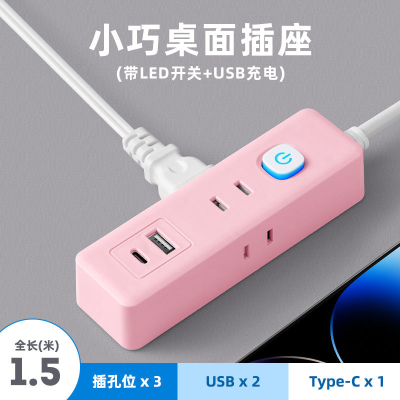 Two-pin socket 2-hole plug for homeusb power strip two-pin plug wiring board two-claw plug-in board two-pin power strip