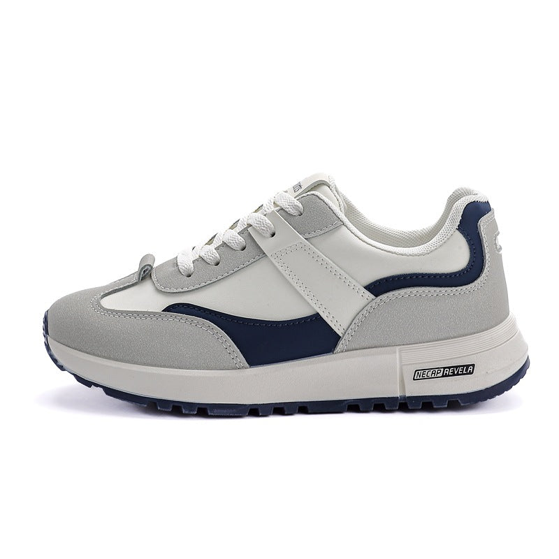 plus size women's shoes new arrival leather sneakers women's k-styleeasiest for matchflatscasual soft bottom running dad shoes