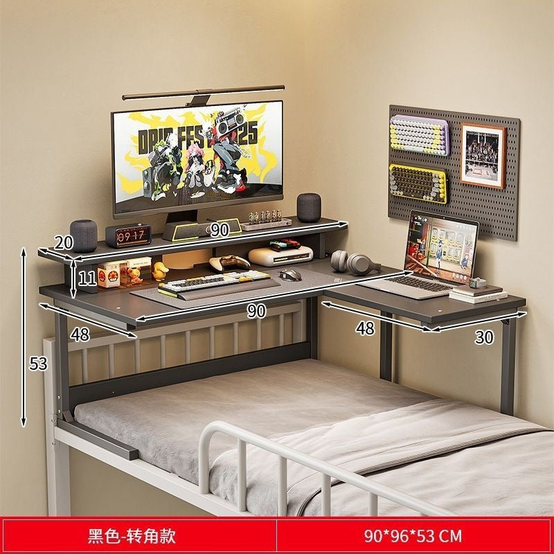 Bed computer desk desktop bunk bed study desk lazy handy gadget dormitory e-sports table suspended corner table assembly