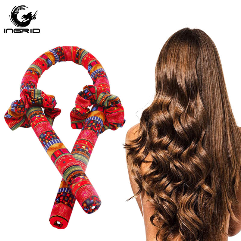 's new lazy curling iron foam sponge hair band big wave curling iron sleep no heat curling iron