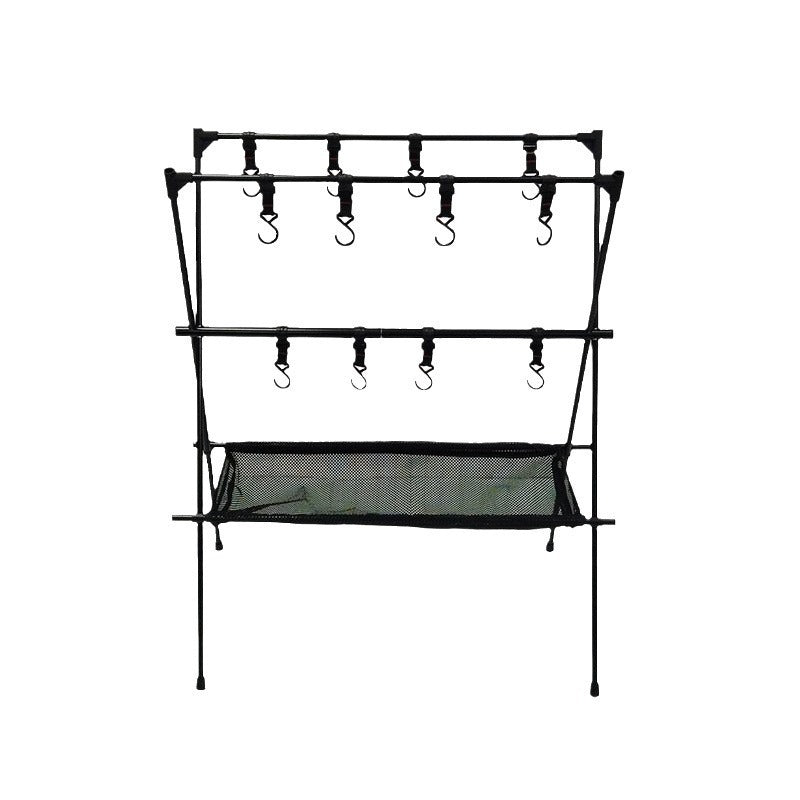 Outdoor camping shelves, tourist camping triangular storage shelves, light racks, hangers, pots and bowls triangular storage