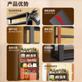 Kitchen multi-functional floor-standing storage rack - multi-tier microwave oven & oven storage shelf - household dishware, pot & pan organizer