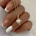 European and american cross-border niche ins style faux pearl necklace and earring set - sweet, minimalist, and luxe design with floral accents