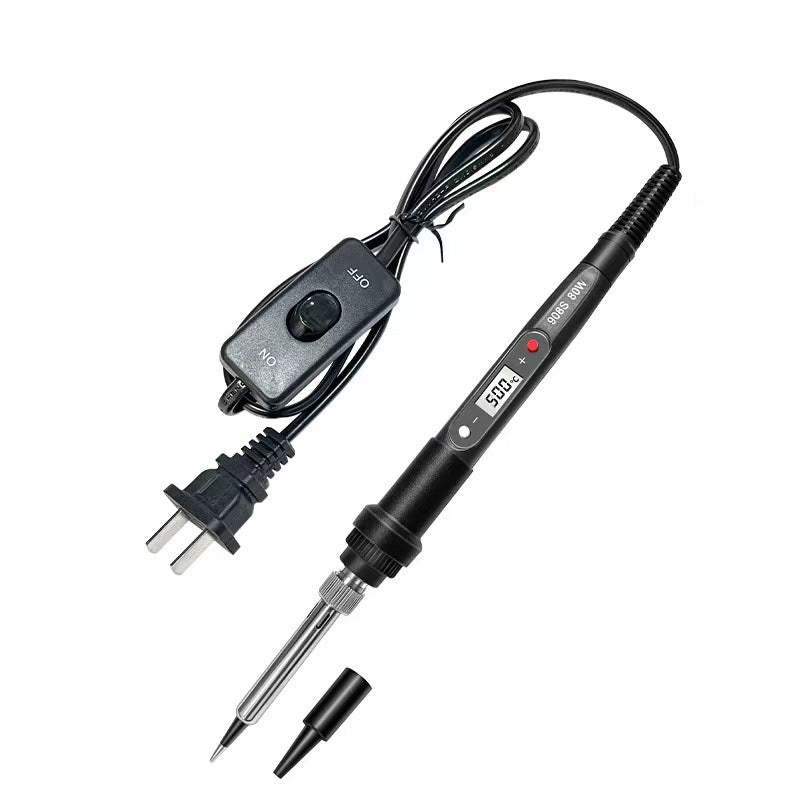 80W internal thermal digital display electric soldering iron adjustable temperature 908S multimeter combination set maintenance tool electric welding pen soldering iron