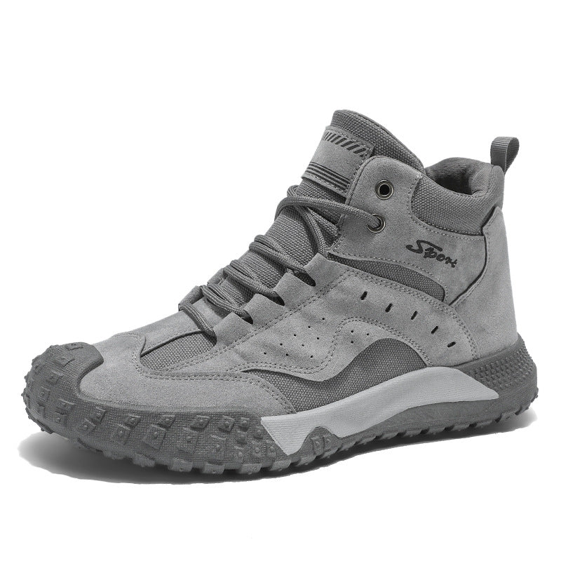 Men's winter high-top work boots: durable, slip-resistant safety boots for construction, outdoor activities, and hiking
