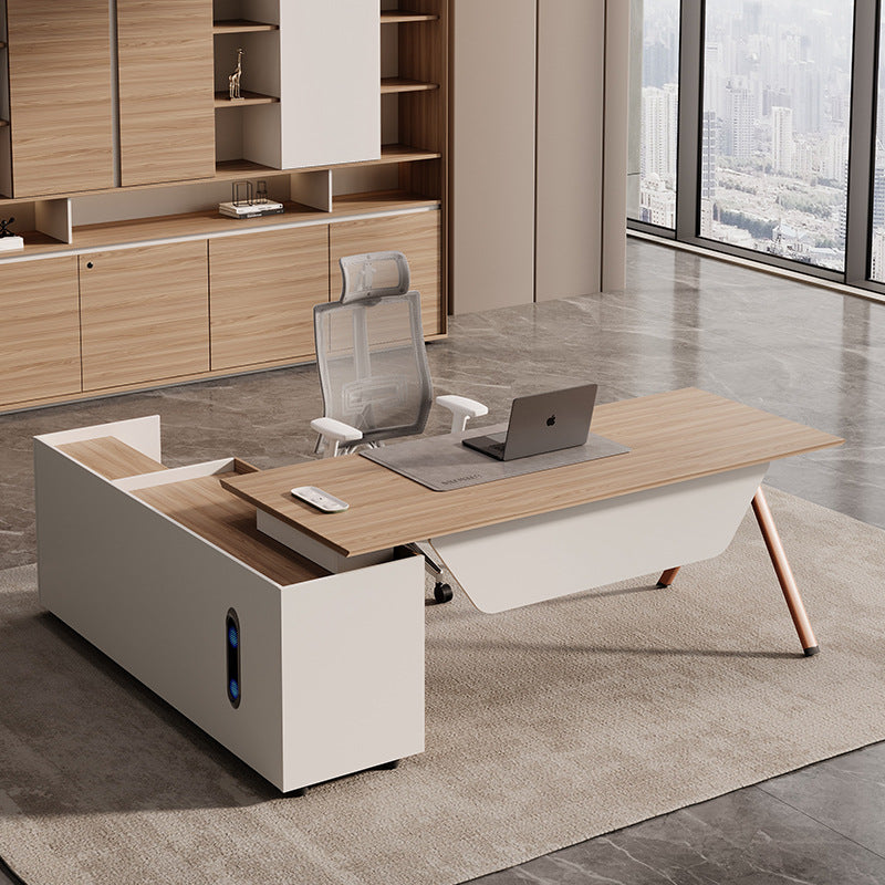 Office desk - minimalist modern manager desk - light luxury executive desk - high-end boss office desk and chair set - ceo executive desk