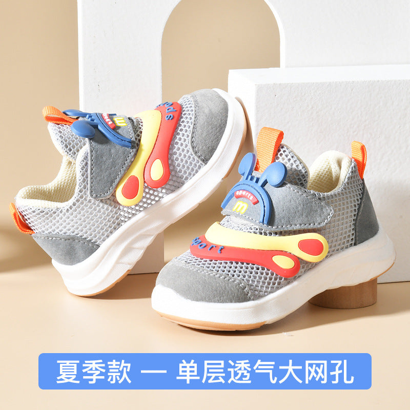 Kids' spring/autumn shoes: breathable soft-soled infant shoes for baby girls (0-1-3 years old), baby shoes, functional shoes for baby boys, and first walker shoes