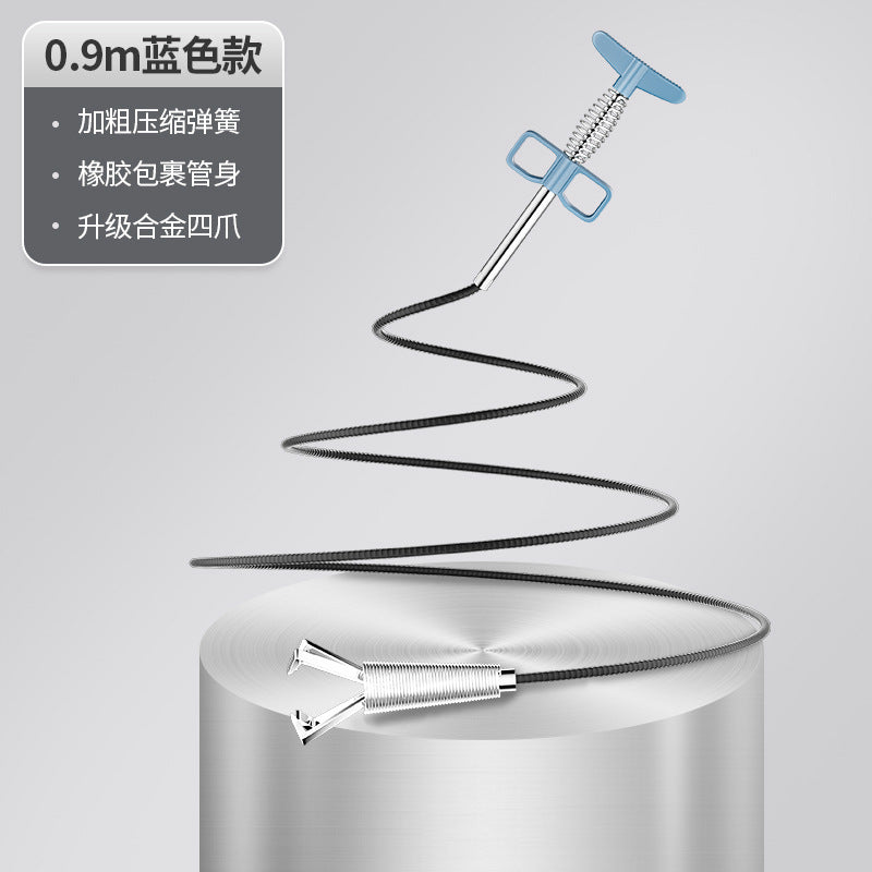 Sewer-opening artifact dredging kitchen pipe toilet blockage universal poke canal toilet dredger special tool