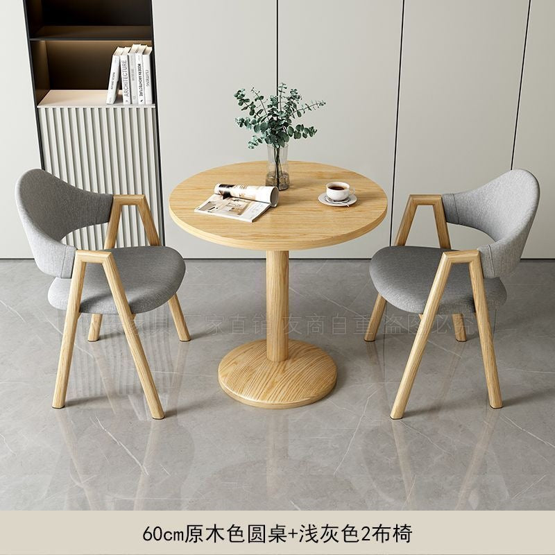 Scandinaviancasualcasual small apartment reception negotiation table milk tea coffee shop table and chair combination modern dining chair small coffee table