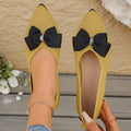 new arrivalplus size women's shoes fly woven slip-on bowscasual breathable knitting slimming look pointed toe flatsflats