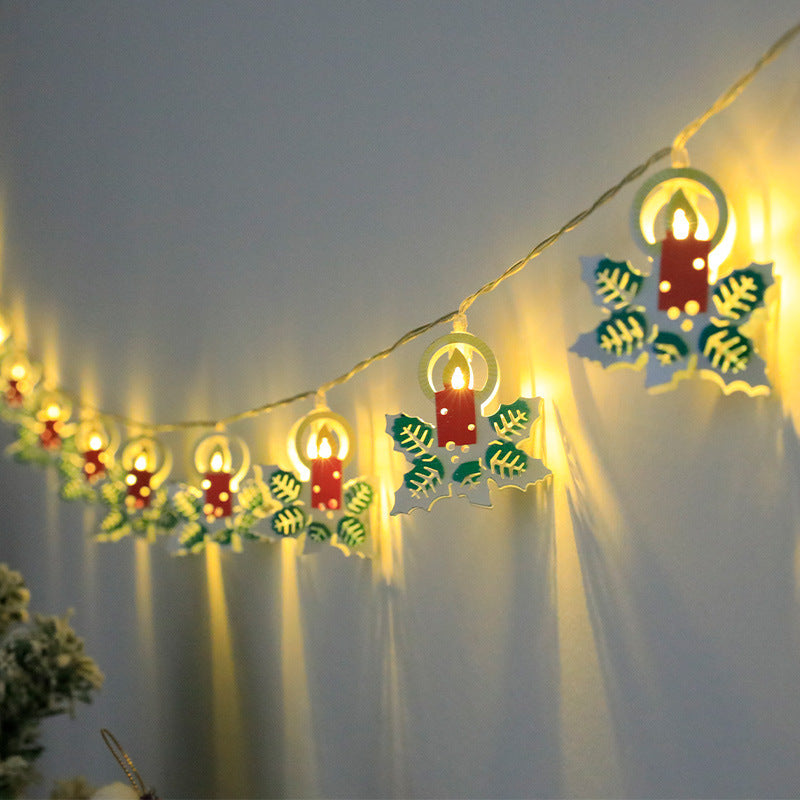 Christmas wrought iron Santa Claus LED light string deer Christmas tree mix and match Christmas elements ambient lights decorative lights