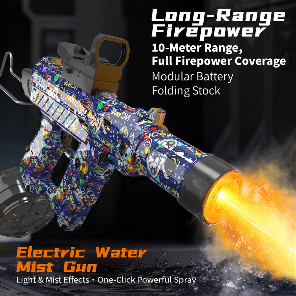 [cross-border] explosive and cool spray electric water gun linked with smoothbore water splashing festival drum version water toy water gun