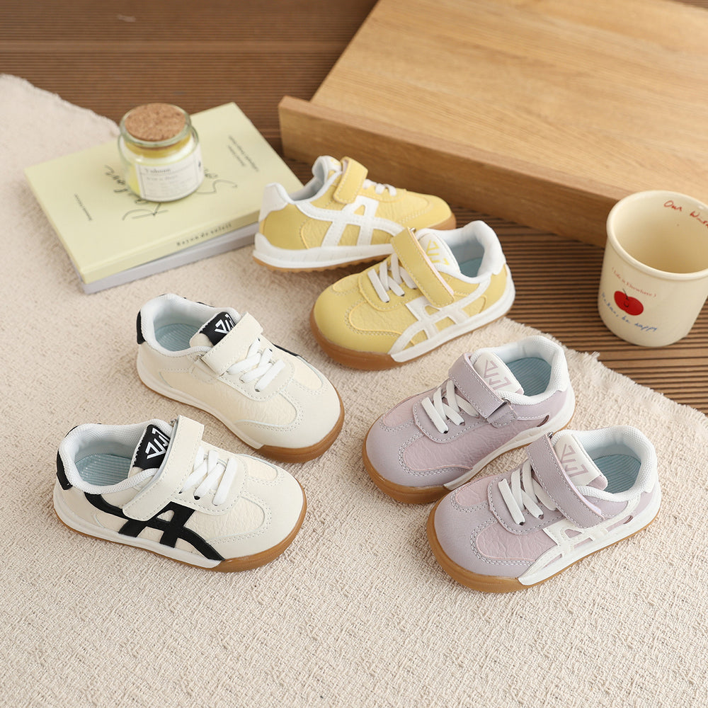 Vancahao girls breathable toddler shoes new arrival sports white shoes boys anti-kick sneakers baby forrest gump shoes
