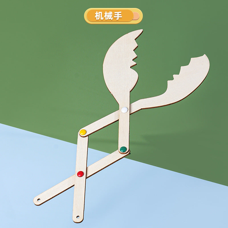 Science and technology small production handmade DIY manipulator primary school students small invention steam children's science experimental materials teaching aids