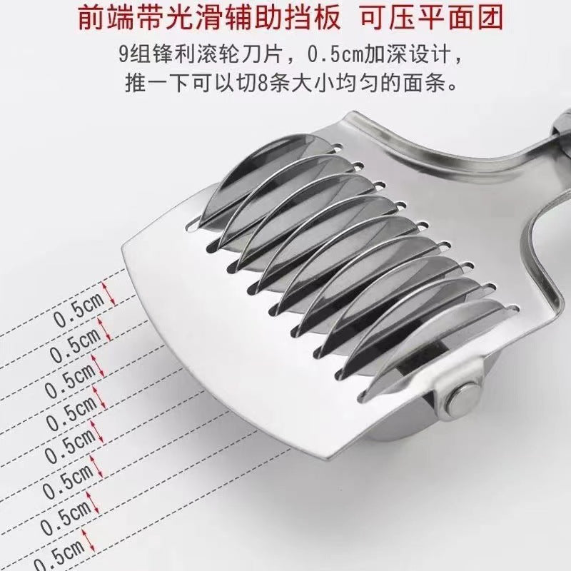 Stainless steel manual noodle cutter for home noodle cutter meat sandwich slicer thousand layer cake special knife noodle cutter