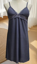 Lace suspender nightgown nightgown for women in summer with breast pads thin pure lust style women's suspender pajamas outwear ice silk