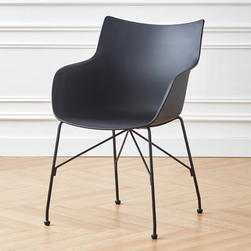 Business plastic chair computer chair reception negotiation chair restaurant stool thickened backrest chair office chair swivel chair for extended sitting