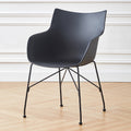 Business plastic chair computer chair reception negotiation chair restaurant stool thickened backrest chair office chair swivel chair for extended sitting