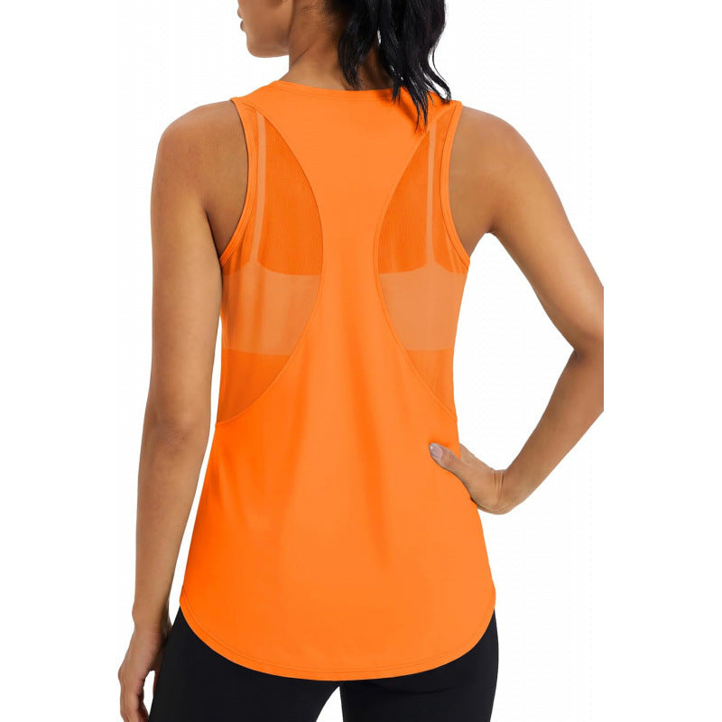 Amazon european style casual versatile women's sports tank top -  designer sleeveless top