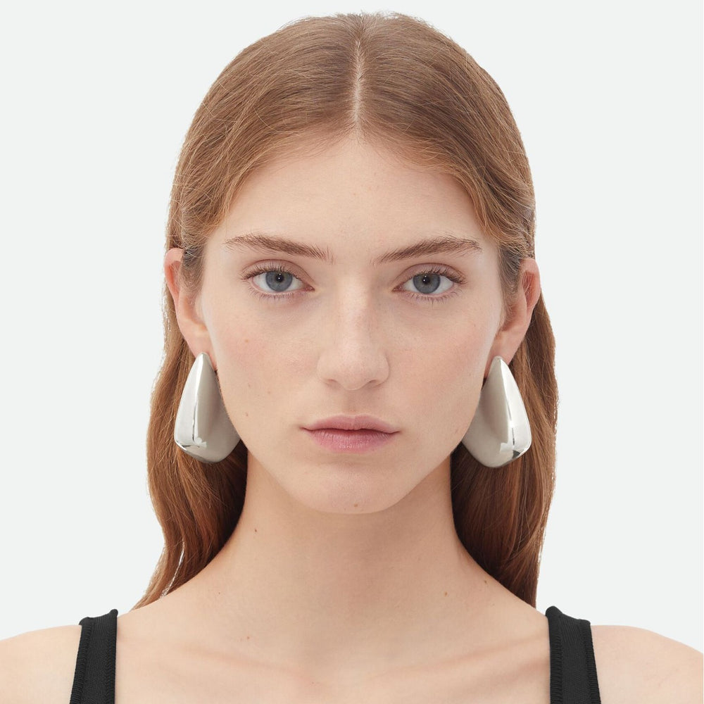18k gold plated copper european and american fashion metal geometric polished irregular earrings - unique and trendy design