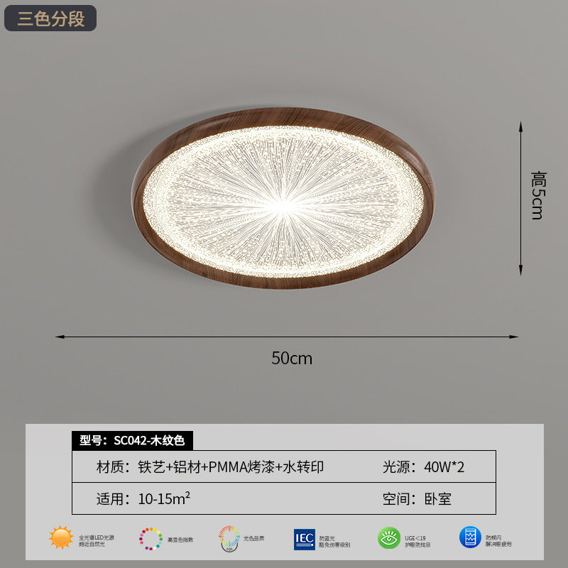 Full spectrum LED ceiling light eye protection living room bedroom dining room medieval house silent wind room Zhongshan lighting modern