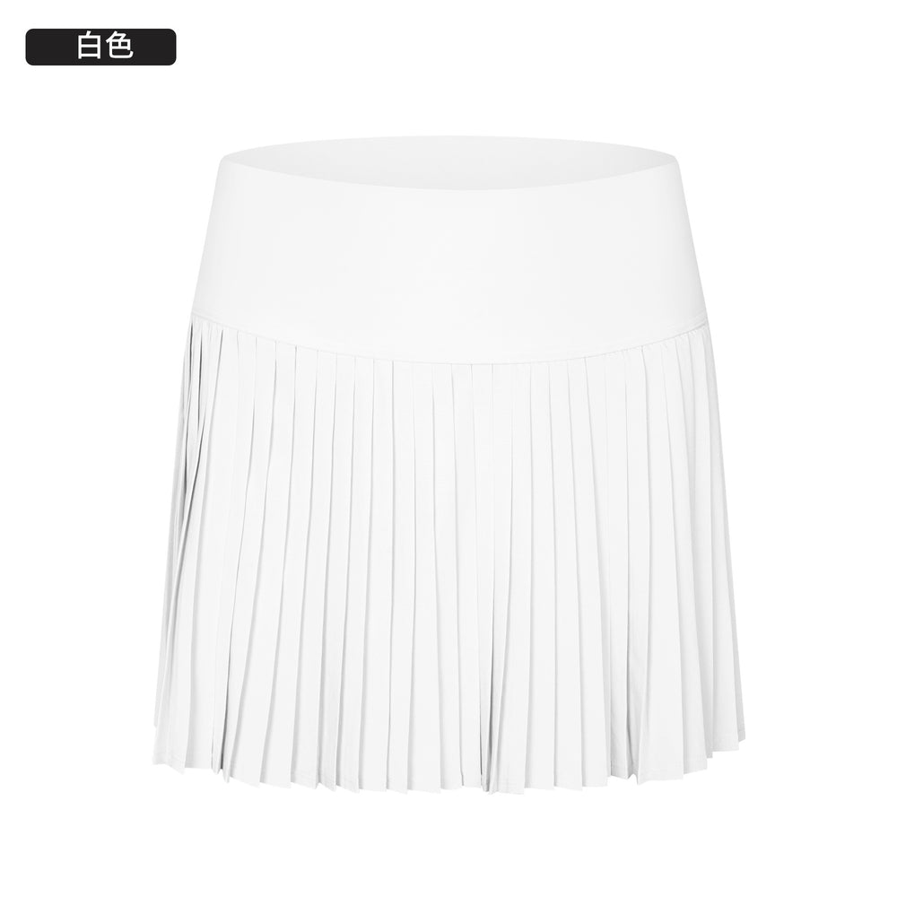 Carefully selected new water-cooled elastic fashionpleated skirt double-layer fashion tape three-point sports pants dk383
