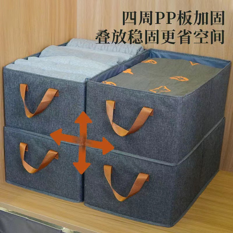 Clothes storage box
Folding removable household wardrobe, seasonal clothes, pants, portable installation-free storage box