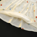Girls' lace-neck tank dress - summer baby embroidered floral dress - girls' round neck princess dress - summer outfit - little fly