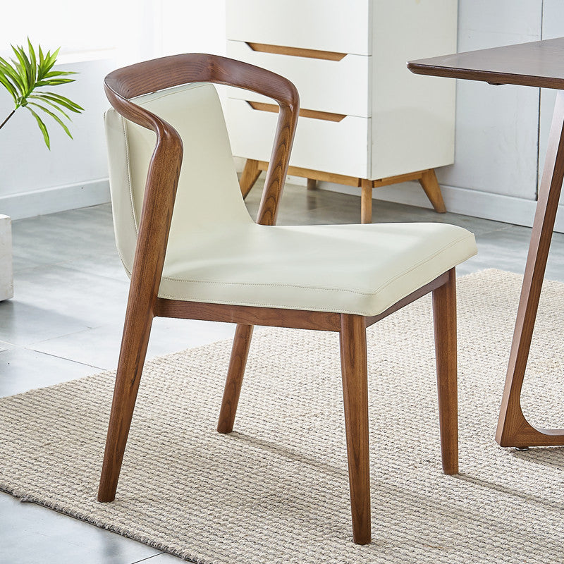 Chinese retro solid wood dining chair study office book chair high-end ash wood tea chair creative soft bag back chair