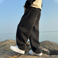 Boys' straight-leg jeans, kids' denim pants, wide-leg trousers, fleece-lined, new  styles, mid-to-large size children's pants, spring/autumn loose fit