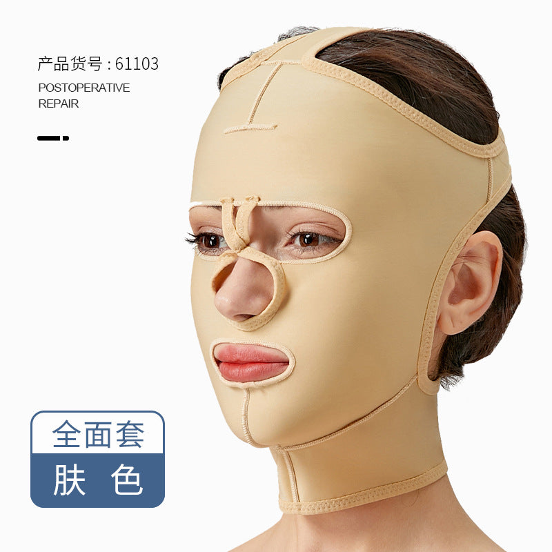 V-face mask post-surgery facial shaping full face mask post-op compression elastic bandage shaping headgear chin strap