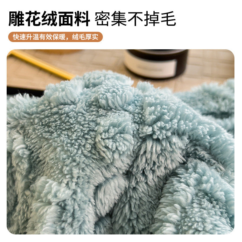 Milk fleece blanket winter thickened coral fleece blanket office nap sofa fleece blanket   wholesale