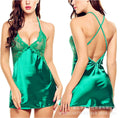 Aliexpress wholesale: new sexy lingerie - women's ice silk deep v halter backless bodysuit