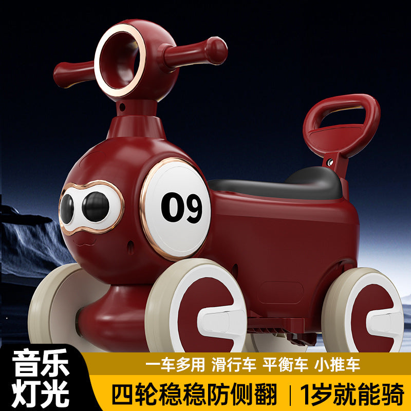New children's scooter, music and light baby can take  1-4 years old four-wheeled boys and girls scooter