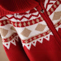 Kidssweater fair island sweater christmas wear sweateroutwear women's fall and winterloose lazy cardigan hooded suit