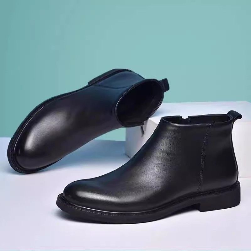 [counter genuine] boots men british style high top boots new arrival cotton shoes leather shoes workwear chelsea boots