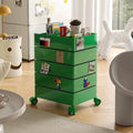 Mobile rotating barber shop tool cabinet - trending multifunctional salon cart for hair styling, perming, and dyeing tools