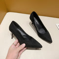High heels for women 2025new arrivalpopular suede fashioneasiest for matchautum women's shoes k-style banquet stiletto pointed toe flats