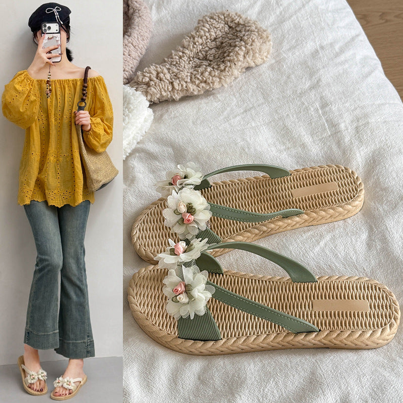 Fairy slippers women's summer fashion new beach seaside vacation flip flops non-slip new outwear flip flops women