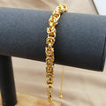 European and american hot-selling metal style hand-woven retro bold wide dragon bone interlocking chain bracelet wholesale