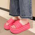 2024 women's platform flip-flops: summer eva anti-slip, height-boosting, soft, indoor/outdoor sandals - lightweight and comfortable