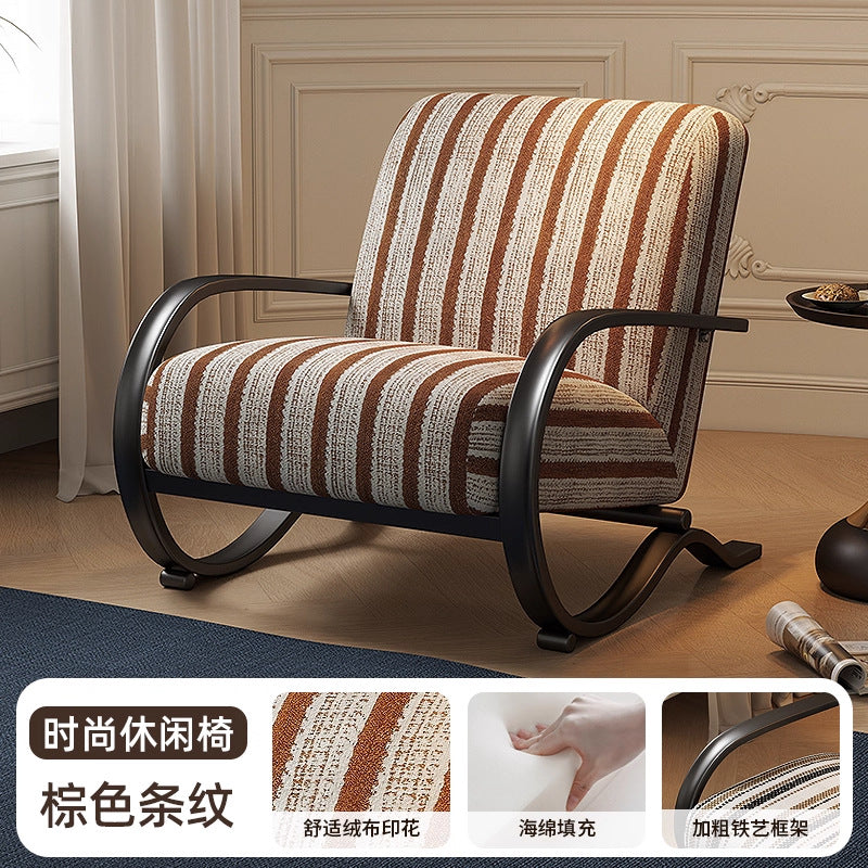 Solid wood sofa chair burke chair living room bedroom home single chair furniture designer rocking chair space capsule high backrest