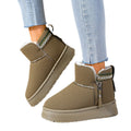 side zipper thick solefleece-linedheattech snow boots for women winternew arrival cotton boots plus sizeexport short boots