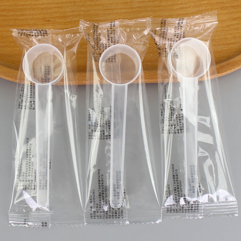 Individually wrapped mask powder scoop, 10ml plastic measuring spoon, suitable for feed, fertilizer, pesticide, laundry powder, holds 10 grams of water