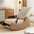 Scandinavian style casual chair rocking chair balcony plaid lazy sofa chair single courtyard living room bedroom nap chair